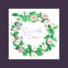Save the Date card Flower Wreath